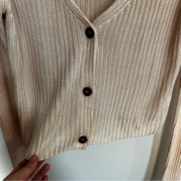 Free People Game On Ribbed Cardigan Sweater - Picture 5 of 11